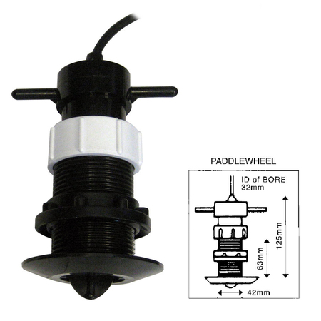 CLIPPER Speed Log Paddle Wheel Unit Complete with Thru Hull Fitting CLZ-PWU